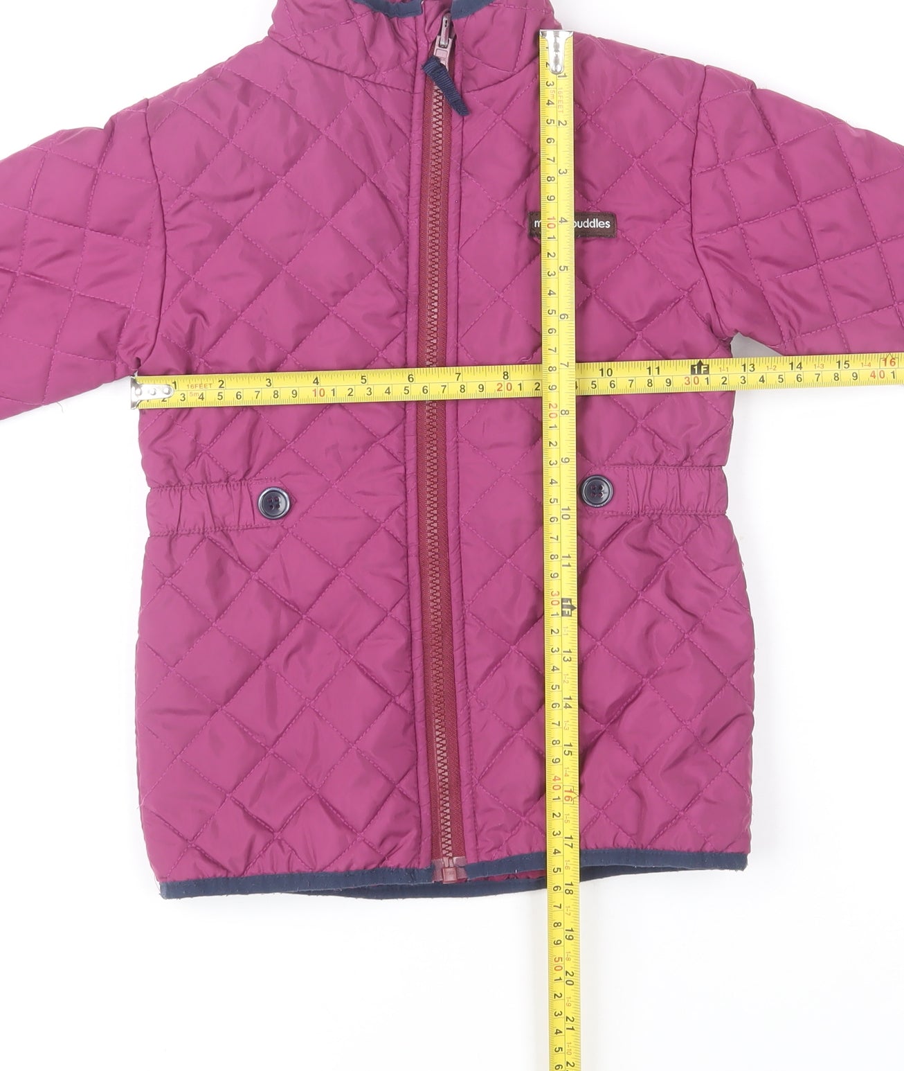Muddy Puddles Girls Pink Quilted Mid-Length Jacket 6 Years