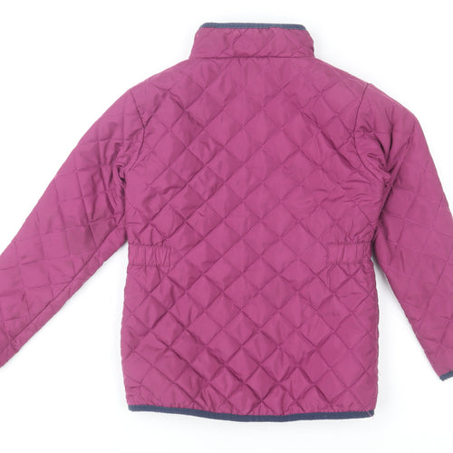 Muddy Puddles Girls Pink Quilted Mid-Length Jacket 6 Years