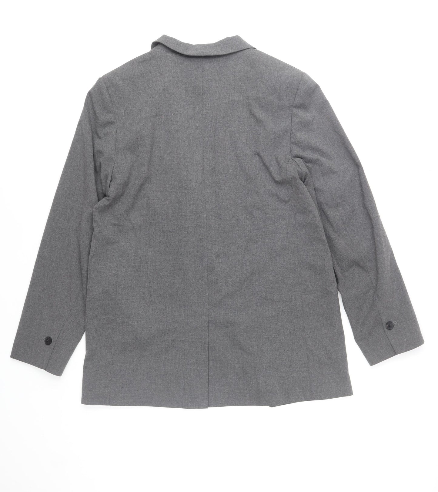H&M Men’s Grey Blazer Jacket Size M Regular Fit Polyester Mix