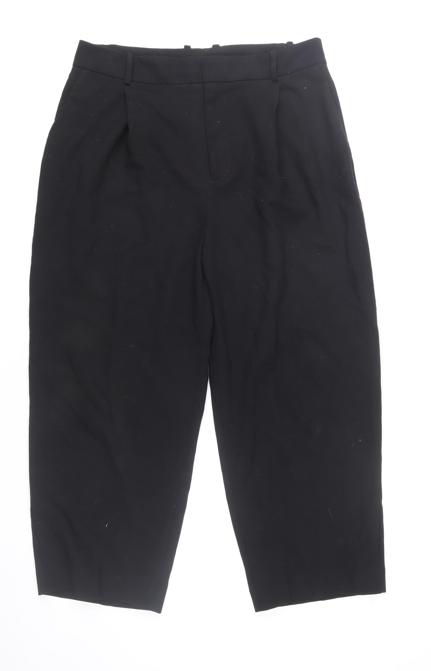 Zara Men Black L Chino Trousers Classic Fit Polyester Blend