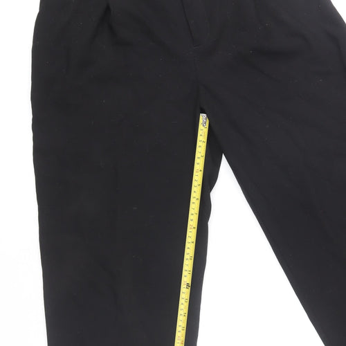 Zara Men Black L Chino Trousers Classic Fit Polyester Blend