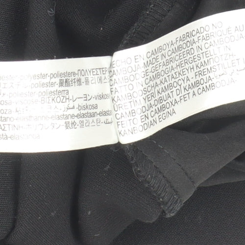 Zara Men Black L Chino Trousers Classic Fit Polyester Blend