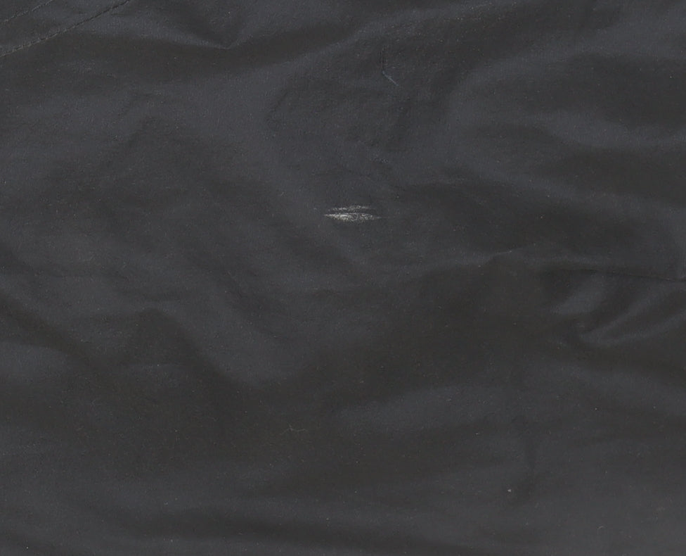 Jigsaw Womens Black Parka Coat S Hooded Longline Drawstring Jacket