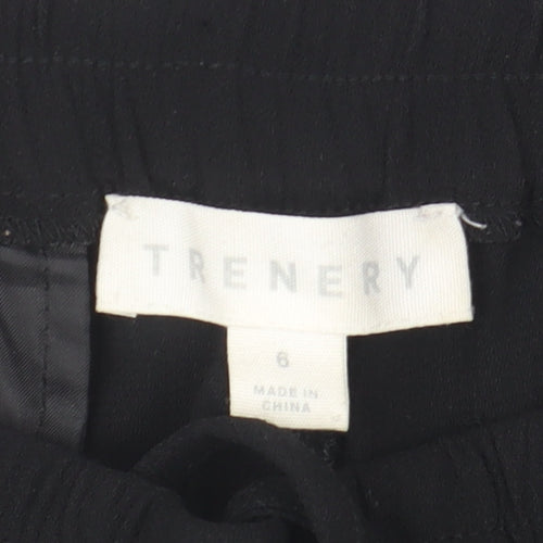 Trenery Women’s Black Jogger Trousers Size 6 Elastic Waist