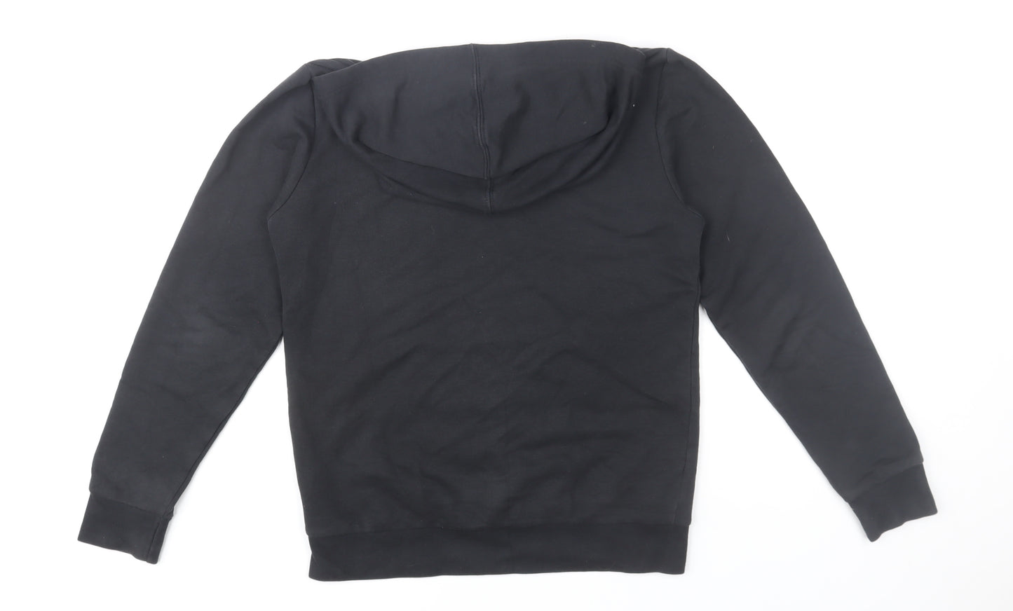 Adidas Boys Black Pullover Hoodie 13-14 Years Cotton Blend Sport Style