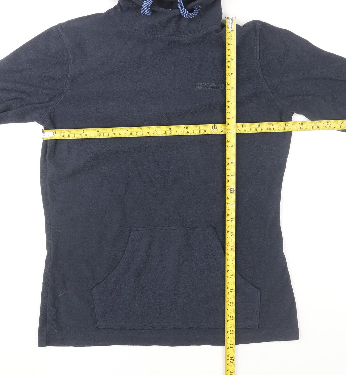 Mountain Warehouse Women's Navy Fleece Hoodie Size 12 Regular Fit