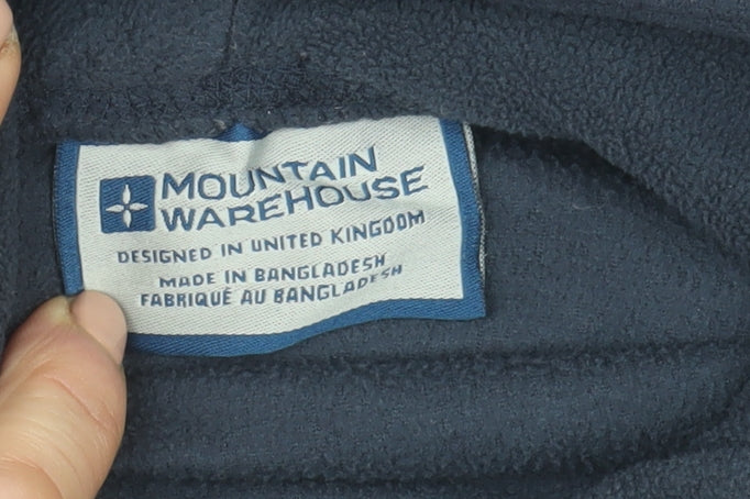 Mountain Warehouse Women's Navy Fleece Hoodie Size 12 Regular Fit