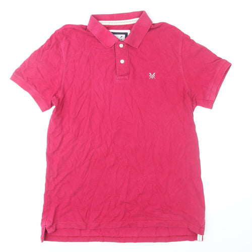 Crew Clothing Co. Men’s Pink Collared Cotton Polo T-Shirt Size L