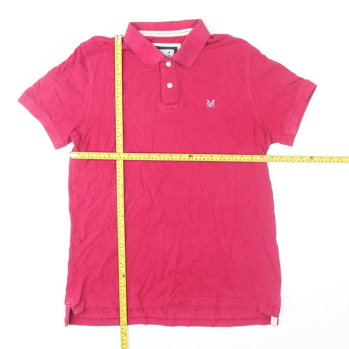 Crew Clothing Co. Men’s Pink Collared Cotton Polo T-Shirt Size L