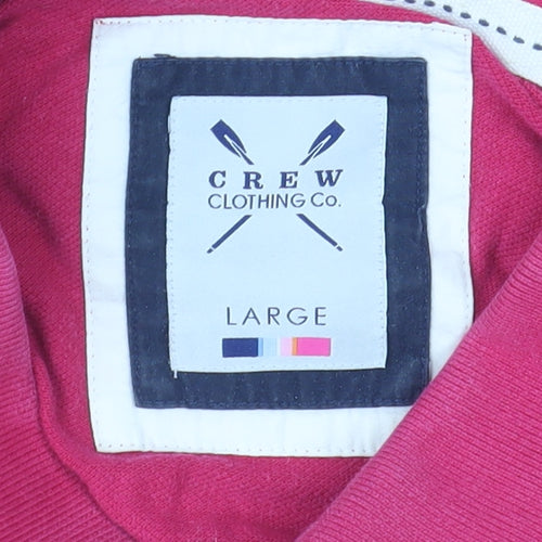 Crew Clothing Co. Men’s Pink Collared Cotton Polo T-Shirt Size L