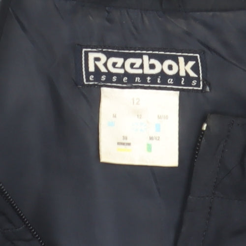 Reebok Womens Blue Size 12 Lightweight Full Zip Jacket