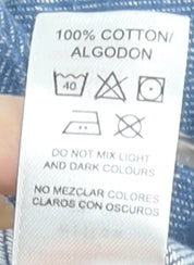 Leigh Tucker Willow Girls Blue Cotton Chambray Jumpsuit 7-8 Years