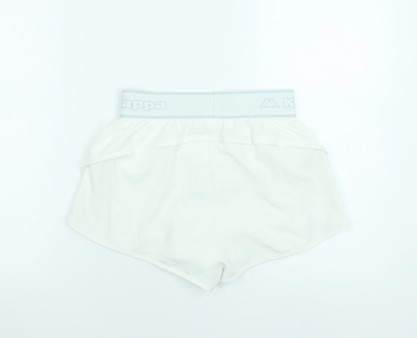 Kappa x Primark Womens White XS Athletic Shorts Lightweight Stretch