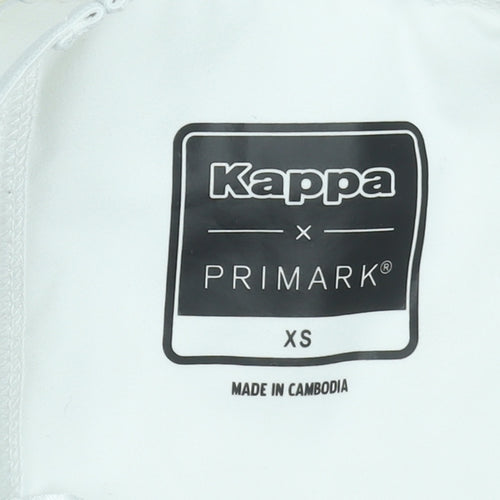 Kappa x Primark Womens White XS Athletic Shorts Lightweight Stretch