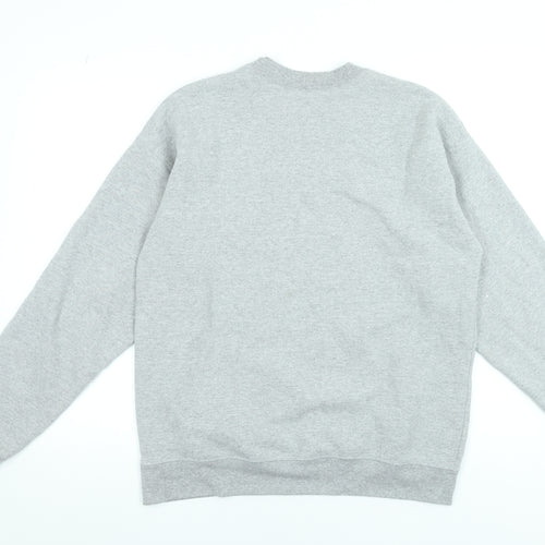 Hanes EcoSmart Grey Boston Sweatshirt Womens Medium Cotton Blend
