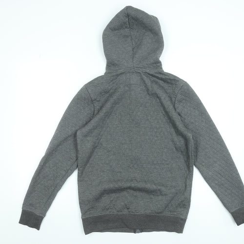 Jack & Jones Men's Grey Full Zip Hoodie Size S Polyester Knit
