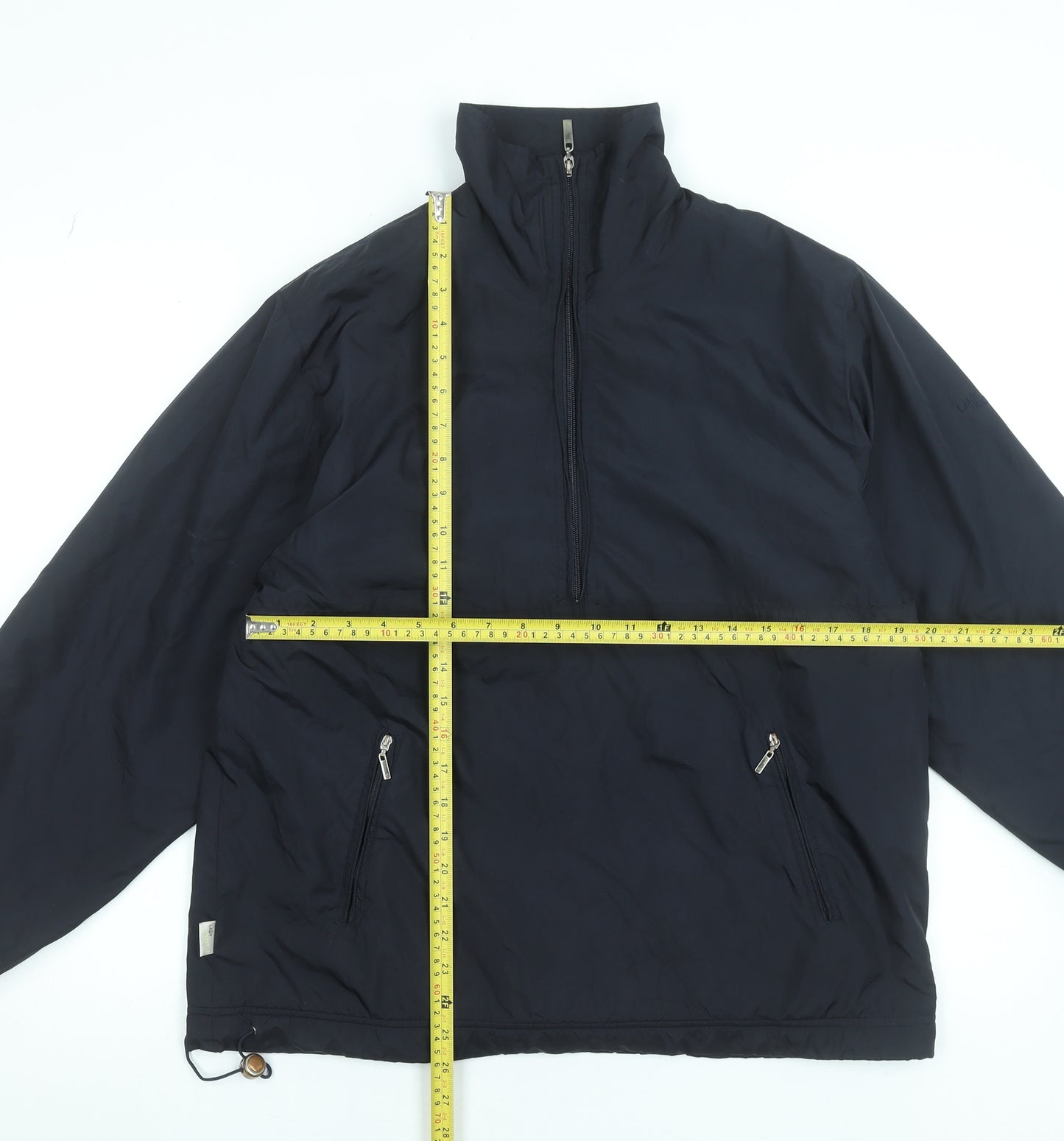 Lady Augusta Womens Black Size 12 1/2 Zip Anorak Jacket