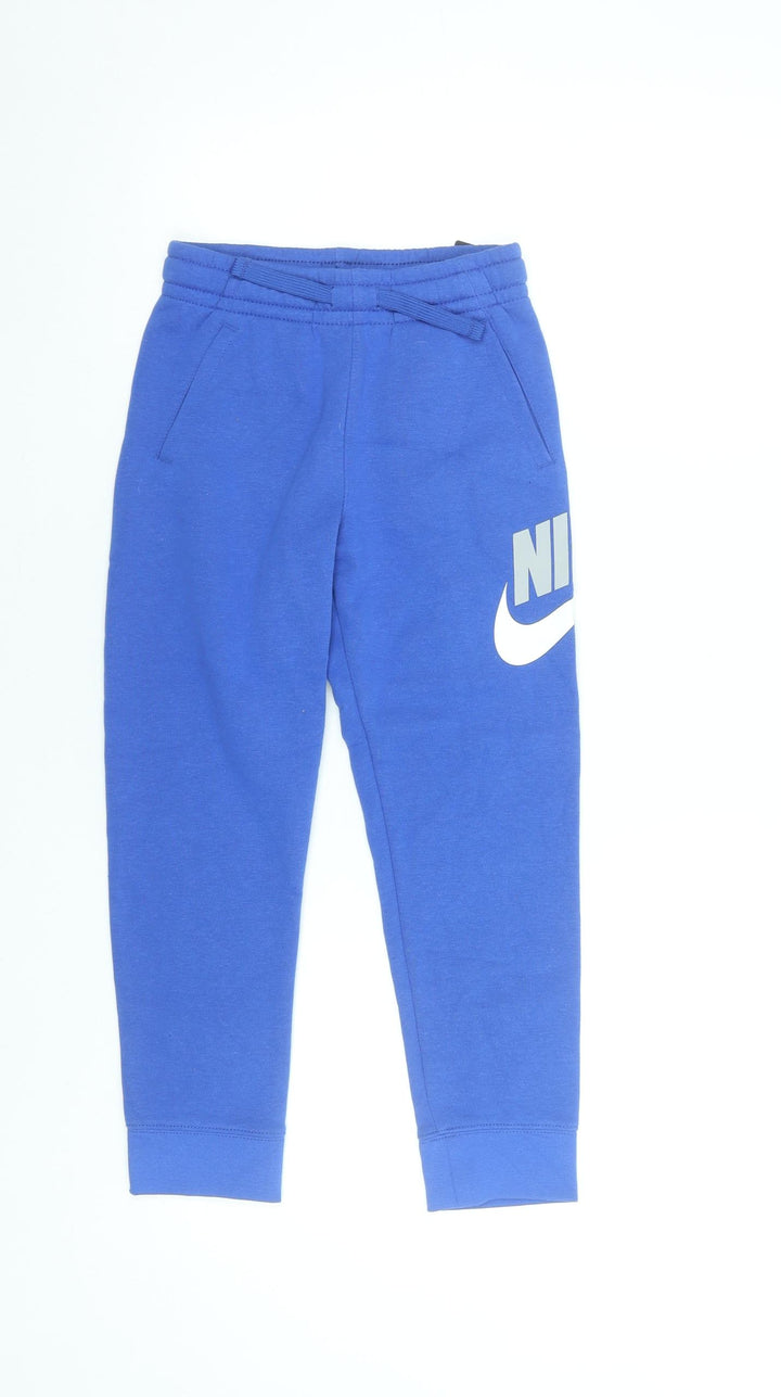 Nike Boys Blue Jogger Trousers 7 Years Cotton Blend Sportswear