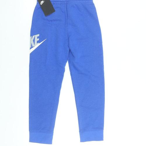Nike Boys Blue Jogger Trousers 7 Years Cotton Blend Sportswear