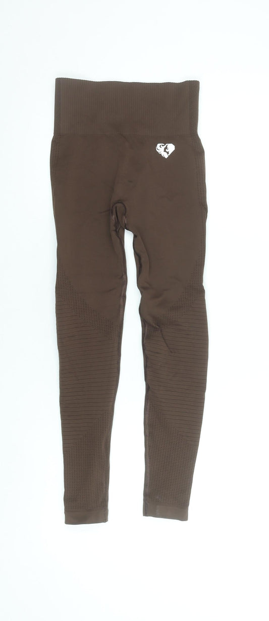 Women's Best Brown XS Seamless High-Waist Leggings Women's Activewear