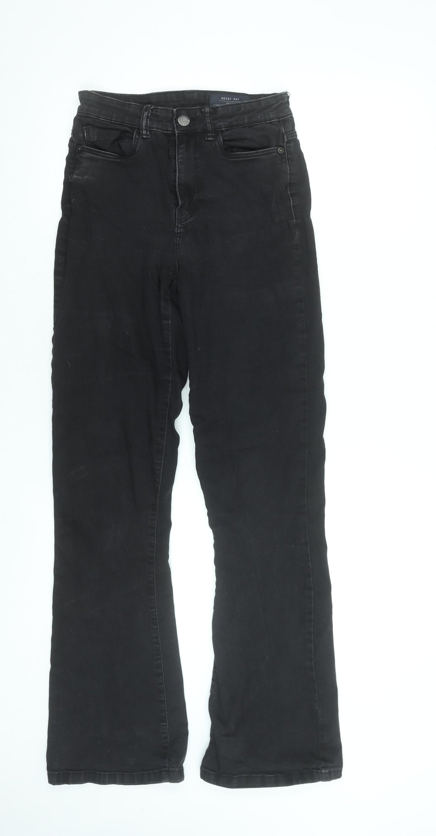 Noisy May Women’s Black Flared High Waist Slim Jeans Size 10