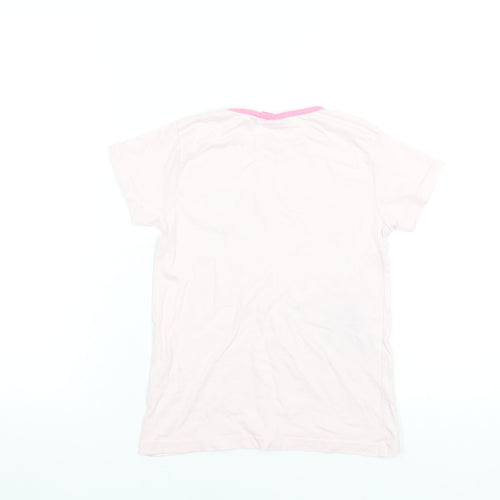 Hello Kitty Girls Pink Graphic T-Shirt 9-10 Years Short Sleeve Cotton