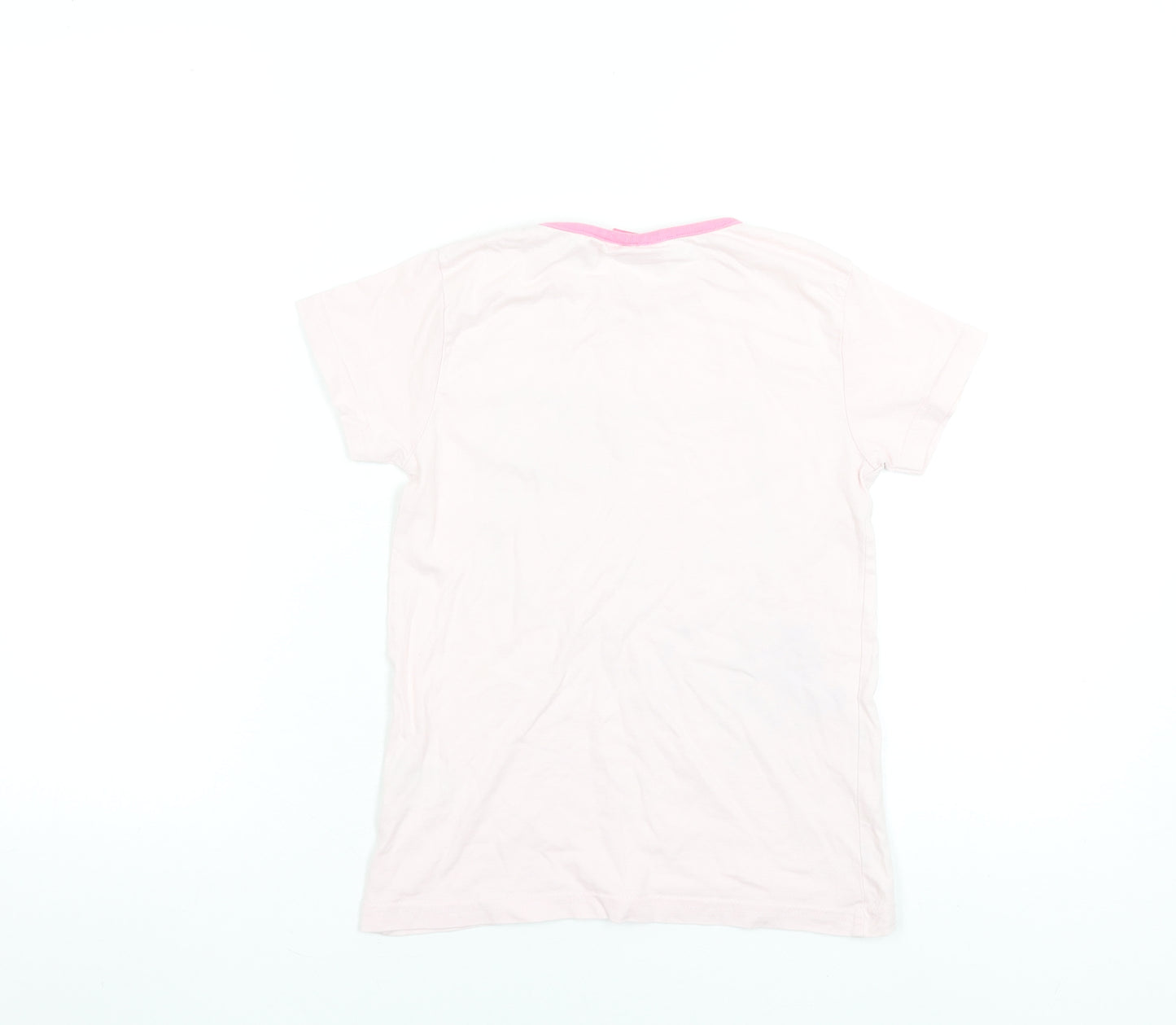 Hello Kitty Girls Pink Graphic T-Shirt 9-10 Years Short Sleeve Cotton