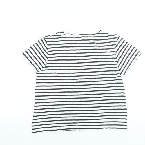 St. Bernard Girls Black Striped Limited Edition Cotton T-Shirt 12-13 Years