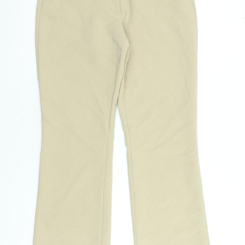 H&M Women’s Beige Chino Trousers Size 12 Regular Fit Stretch