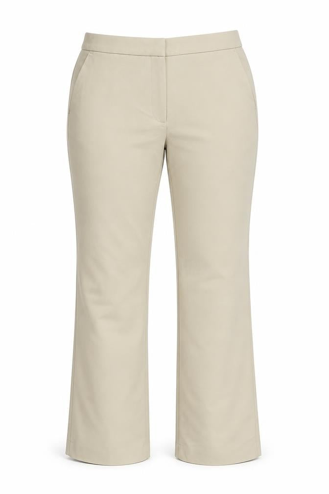 H&M Women’s Beige Chino Trousers Size 12 Regular Fit Stretch