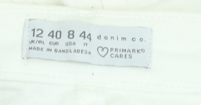 Primark Women Ivory Skinny Stretch Jeans Size 12