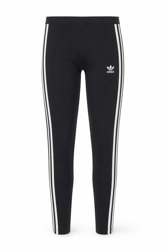 Adidas Womens Black Ankle Leggings Size 8 Cotton Stretch