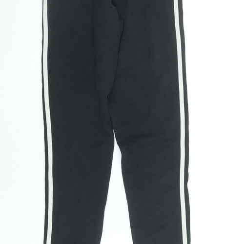 Adidas Womens Black Ankle Leggings Size 8 Cotton Stretch