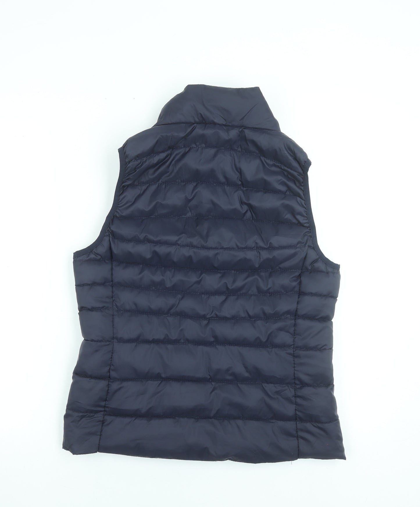 ONLY Womens Blue Puffer Waistcoat Gilet Size M Quilted Zip Lightweight