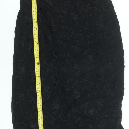 Richards Women's Black Sleeveless Floral Sheath Knee Length Dress Size 10