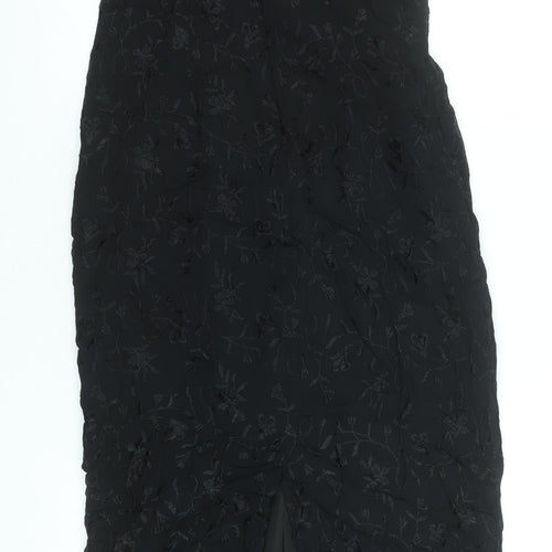 Richards Women's Black Sleeveless Floral Sheath Knee Length Dress Size 10