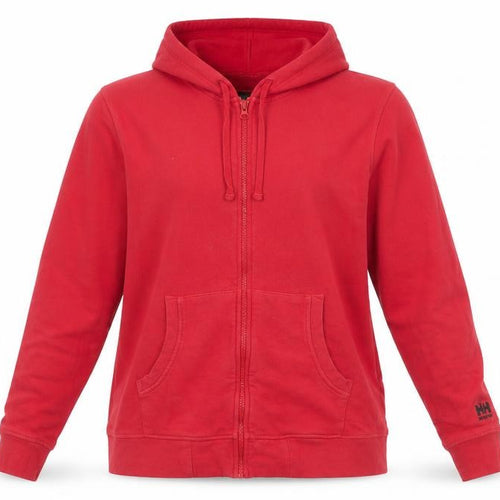 Helly Hansen Womens Red Full Zip Hoodie XL Cotton Workwear