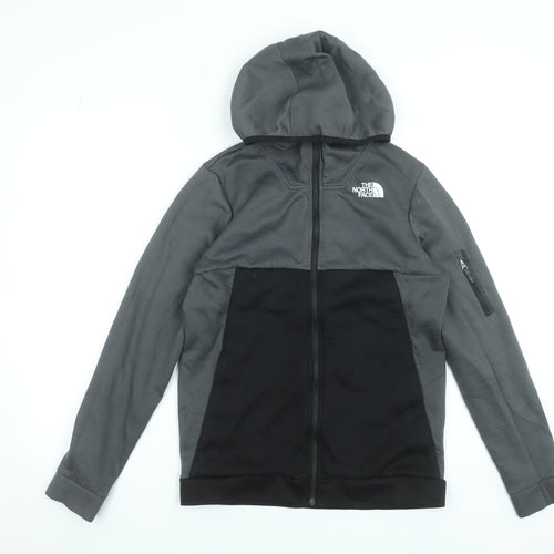 The North Face Boys Grey Full Zip Fleece Hoodie Size 18-20 Years