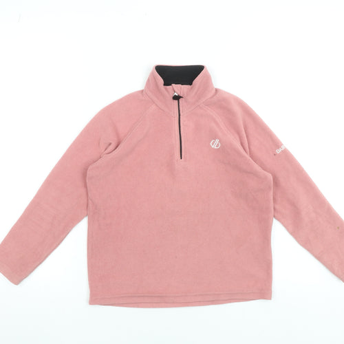 Dare 2B Girls Pink Fleece 1/4 Zip Pullover Sweatshirt 7-8 Years