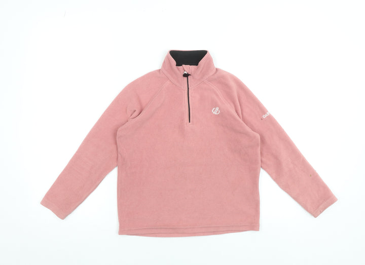 Dare 2B Girls Pink Fleece 1/4 Zip Pullover Sweatshirt 7-8 Years