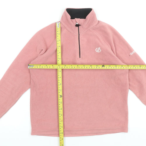 Dare 2B Girls Pink Fleece 1/4 Zip Pullover Sweatshirt 7-8 Years
