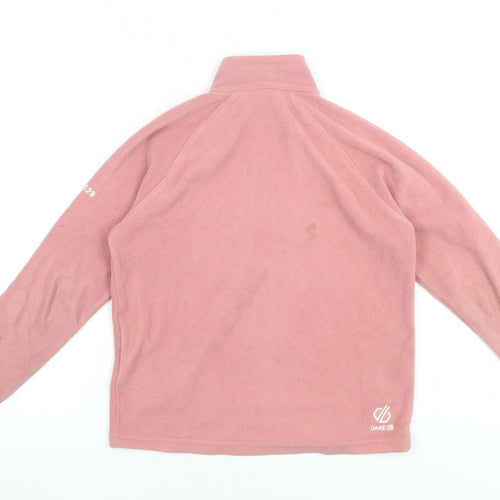 Dare 2B Girls Pink Fleece 1/4 Zip Pullover Sweatshirt 7-8 Years