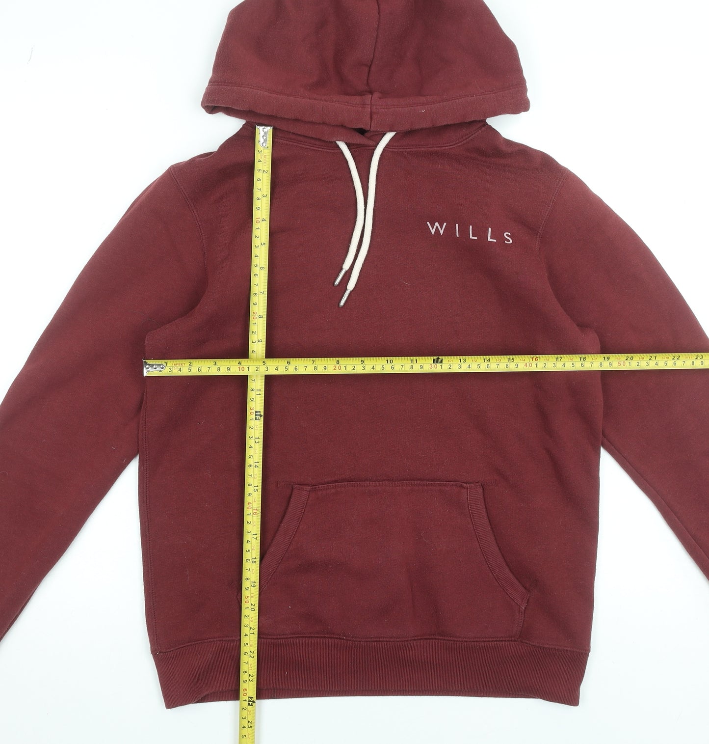 Jack Wills Womens Red Hoodie UK 12 Pullover Cotton Blend Casual