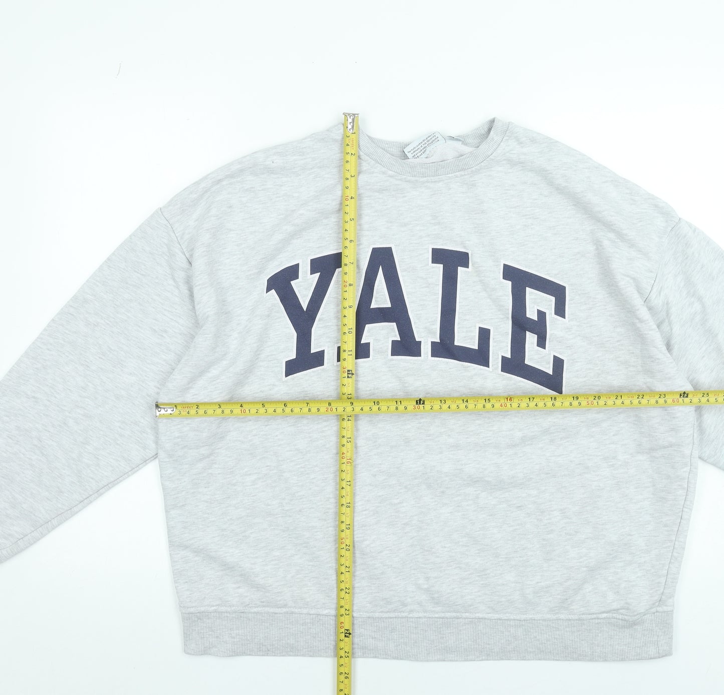 Yale University Grey Pullover Sweatshirt Women L 14/16 Casual Cotton Blend