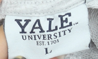 Yale University Grey Pullover Sweatshirt Women L 14/16 Casual Cotton Blend