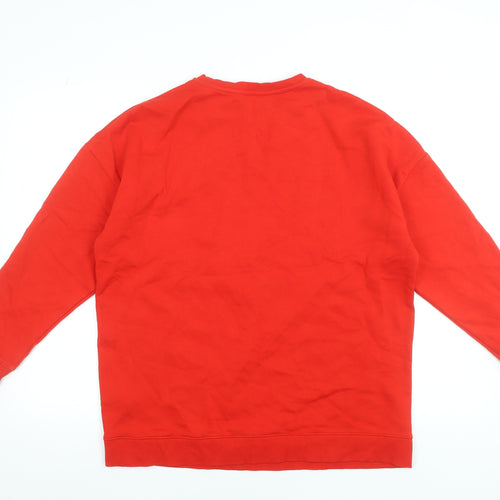 F&F Women Red Team Santa North Pole Christmas Sweatshirt M