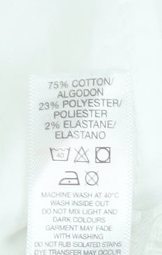 Dunnes Stores Women's White Cropped Stretch Jeans Size 14