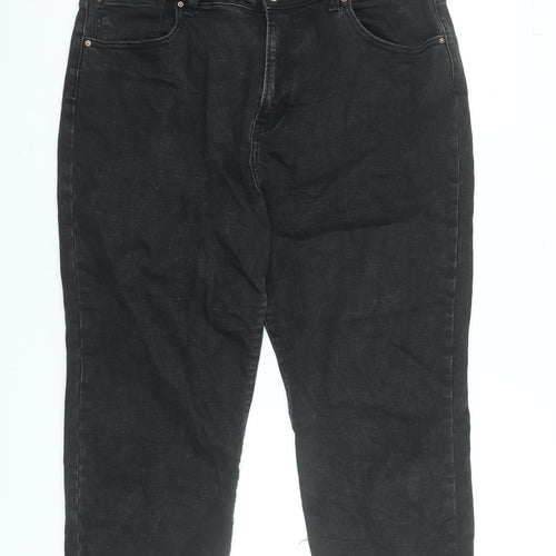 Primark Women’s Black Mom Jeans Size 18 Relaxed Fit Denim