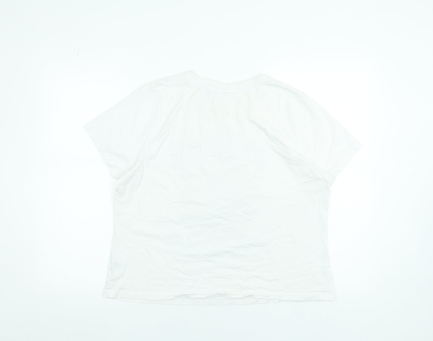 Rolling Stones Women's White 2XL Rock Graphic Cotton T-Shirt