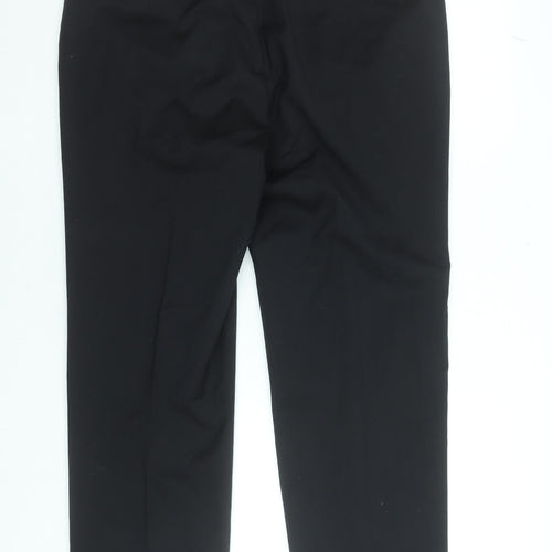 Brühl Men's Black 38R Dress Trousers Wool Blend Regular Fit